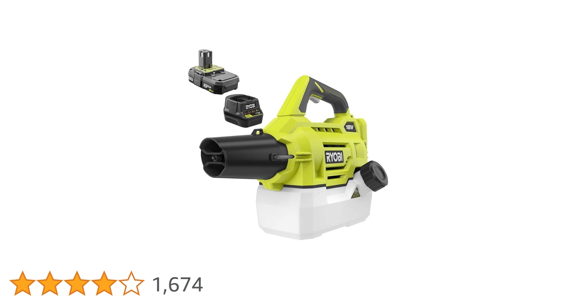 Amazon.co.jp: RYOBI 18V ONE+™ ½ガロン 多目的ケミカルフォガー
